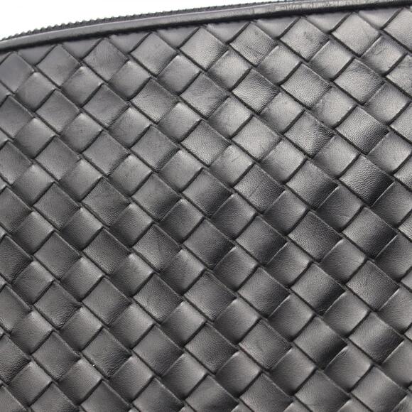 Bottega Veneta Intrecciato leather clutch bag black - Picture 9 of 9